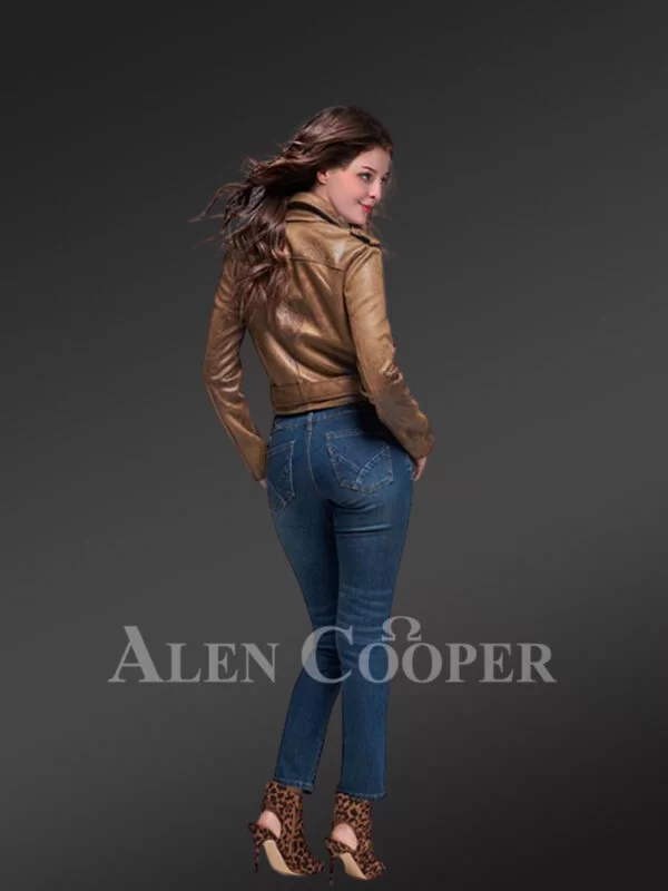 Vintage Brown Biker Jacket - Image 4