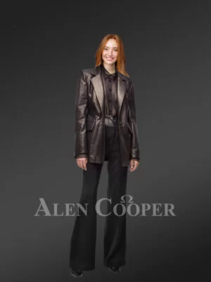 Womens Authentic Leather Coat