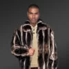 Men real rabbit fox fur