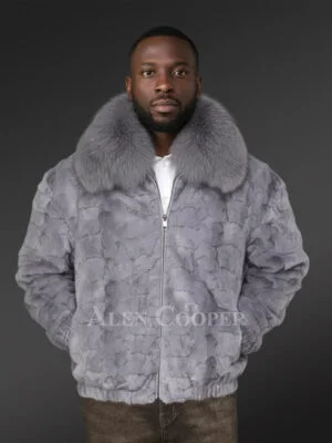 Natural Mink Jacket Men with An Exclusive Style