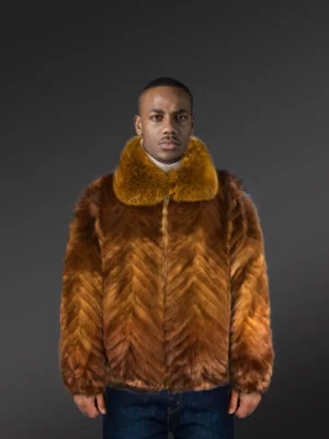 Mink Fur Bomber for Men