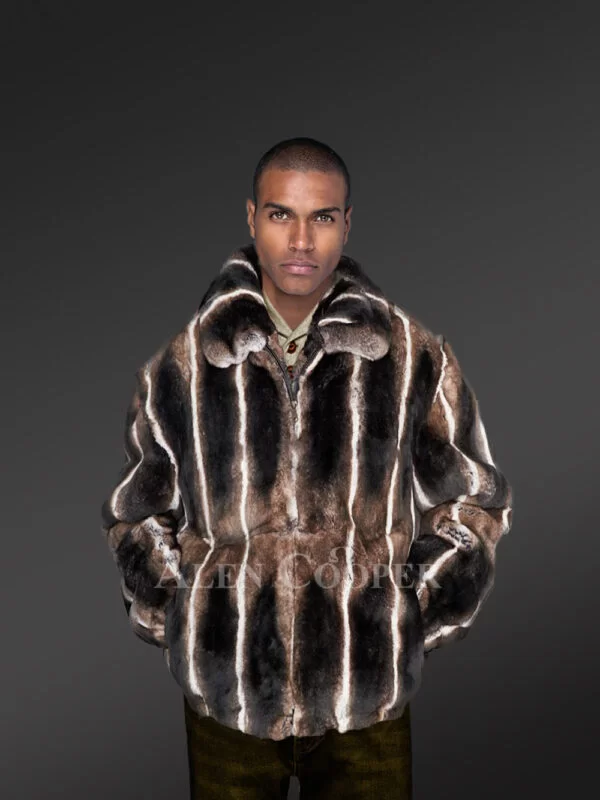 Rabbit Fur Bomber for Men - Image 3