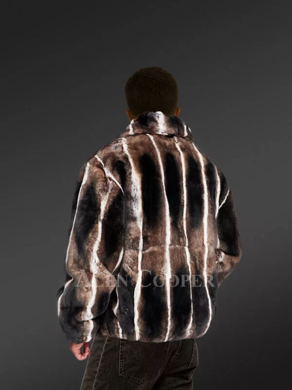 Rabbit Fur Bomber for Men - Image 6
