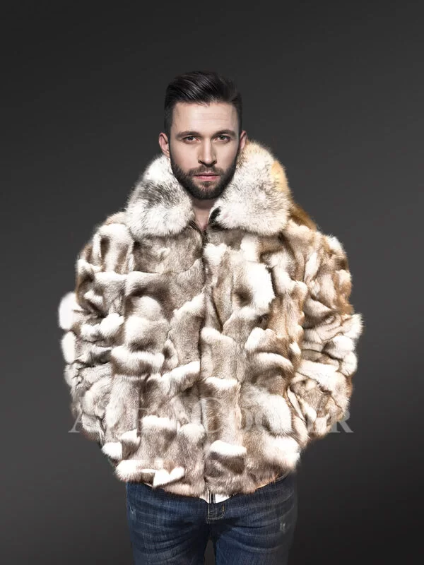 Fox Fur Jacket in Bomber for Men to Look Suave and Classy - Image 3