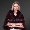 mink fur cape shaped jacket