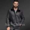 Mens Shearling Coat Long Fur Outwear