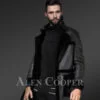 Military Style Men's Sheepskin Shearling Coat