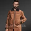 Shearling Coat Long Natural Sheepskin Leather Jacket