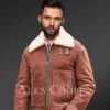 Shearling Coat Natural Sheepskin Short Fur Overcoat