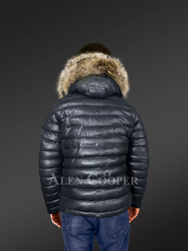 Goose Down Puffer Jacket for Men in Bomber Style - Image 5