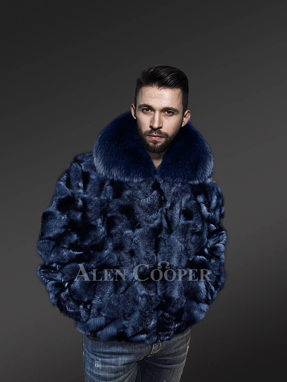 Navy sales blue fur