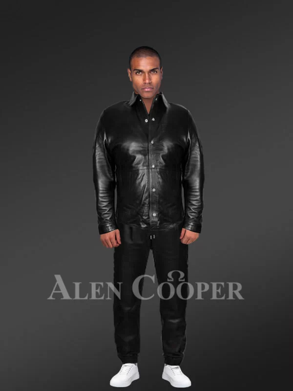Leather Suit Set for Men - Wear it with a Stylized Comfy Fit - Image 3