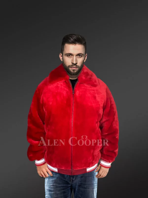 Bomber Varsity in Mouton with an Elegant Single-tone Style - Image 2