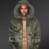 Mink Down Bomber with Hood