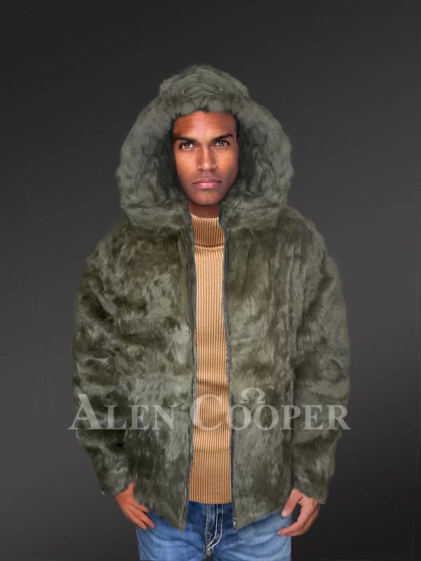 Mink Down Bomber with Hood