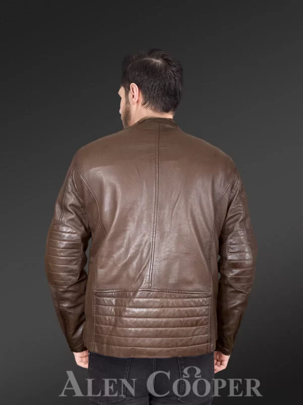 Mens Brown Motorcycle Leather Jacket – Snazzy Looks with Smooth Touch - Image 4