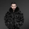 Opulent Fox fur Bomber Jacket for Men