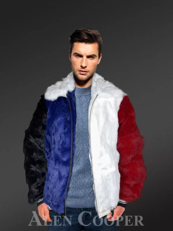 Opulent Fox fur Bomber Jacket for Men