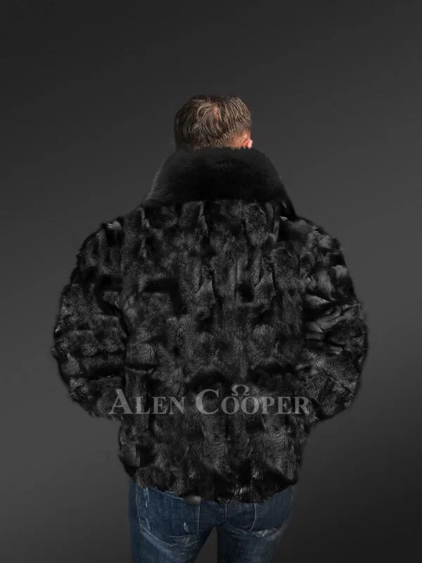 Bomber Fox Fur Jacket for Men to Sport a Rocking Look - Image 3