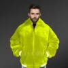 Sheepskin Mouton Varsity Jacket in Bottle Green