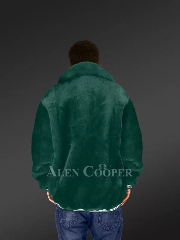 Jacket Varsity in Sheepskin Mouton for Men - Image 4