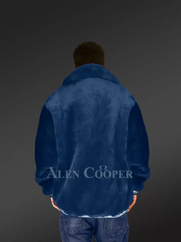 Varsity Jacket in Sheepskin Mouton - Image 4