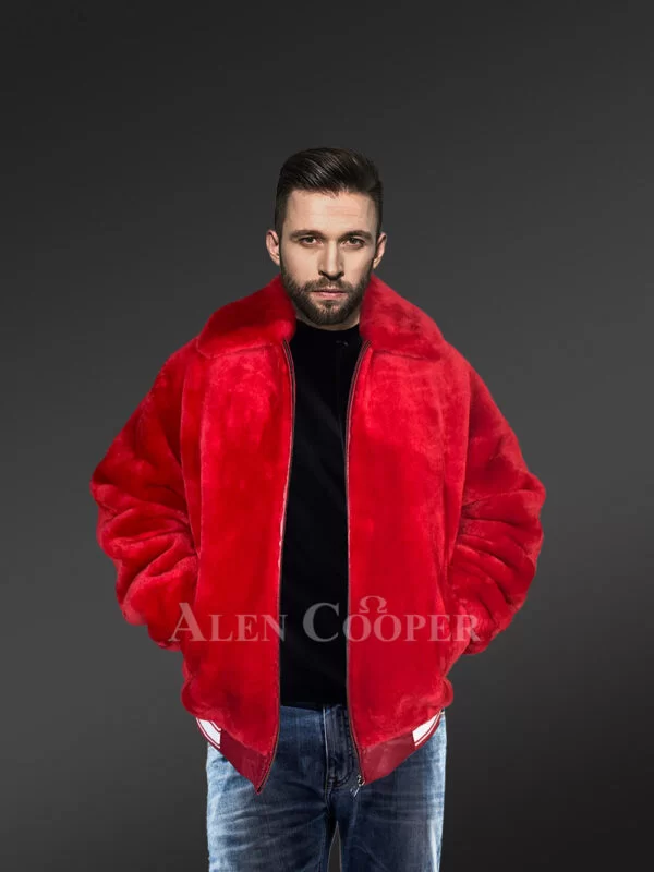 Bomber Varsity in Mouton with an Elegant Single-tone Style - Image 3