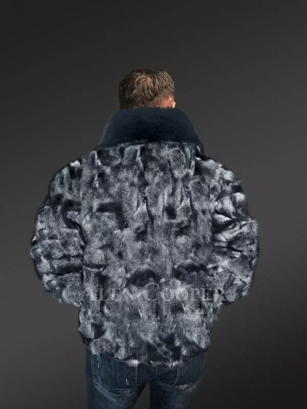 Jacket for Men in Fox Fur with Stretchable Hem - Image 3