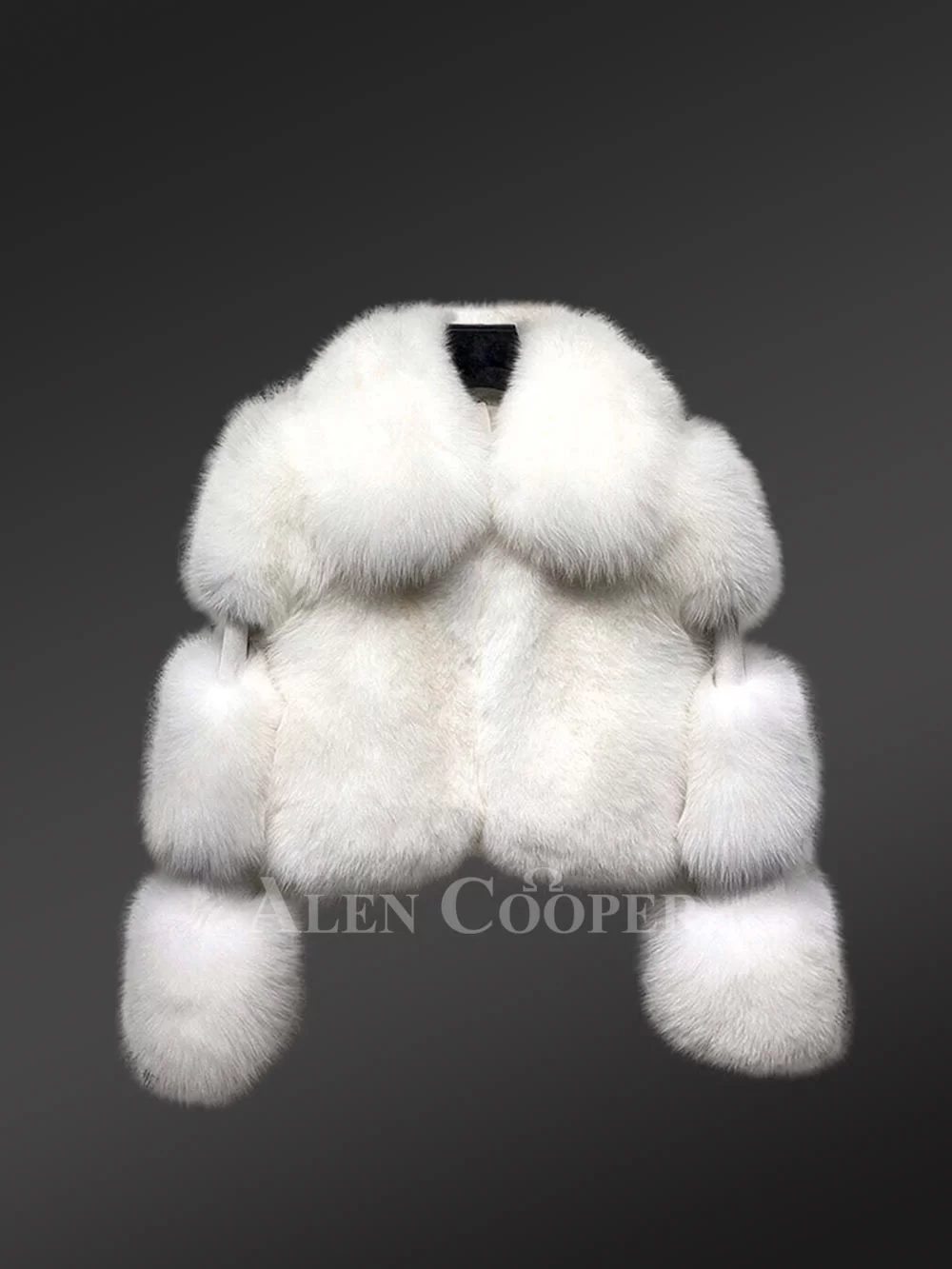 Crop Length coat for Women in Fox Fur