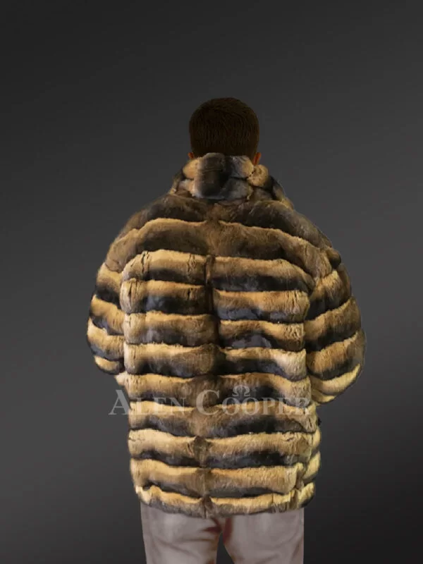 Rex Rabbit Fur Bomber in Whiskey Shade for Men - Image 2