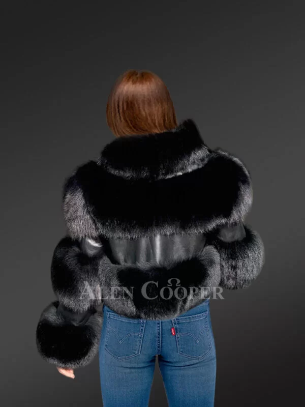 Womens Fox Fur Crop Coat To Stay Fashionably Comfortable In Winter - Image 5