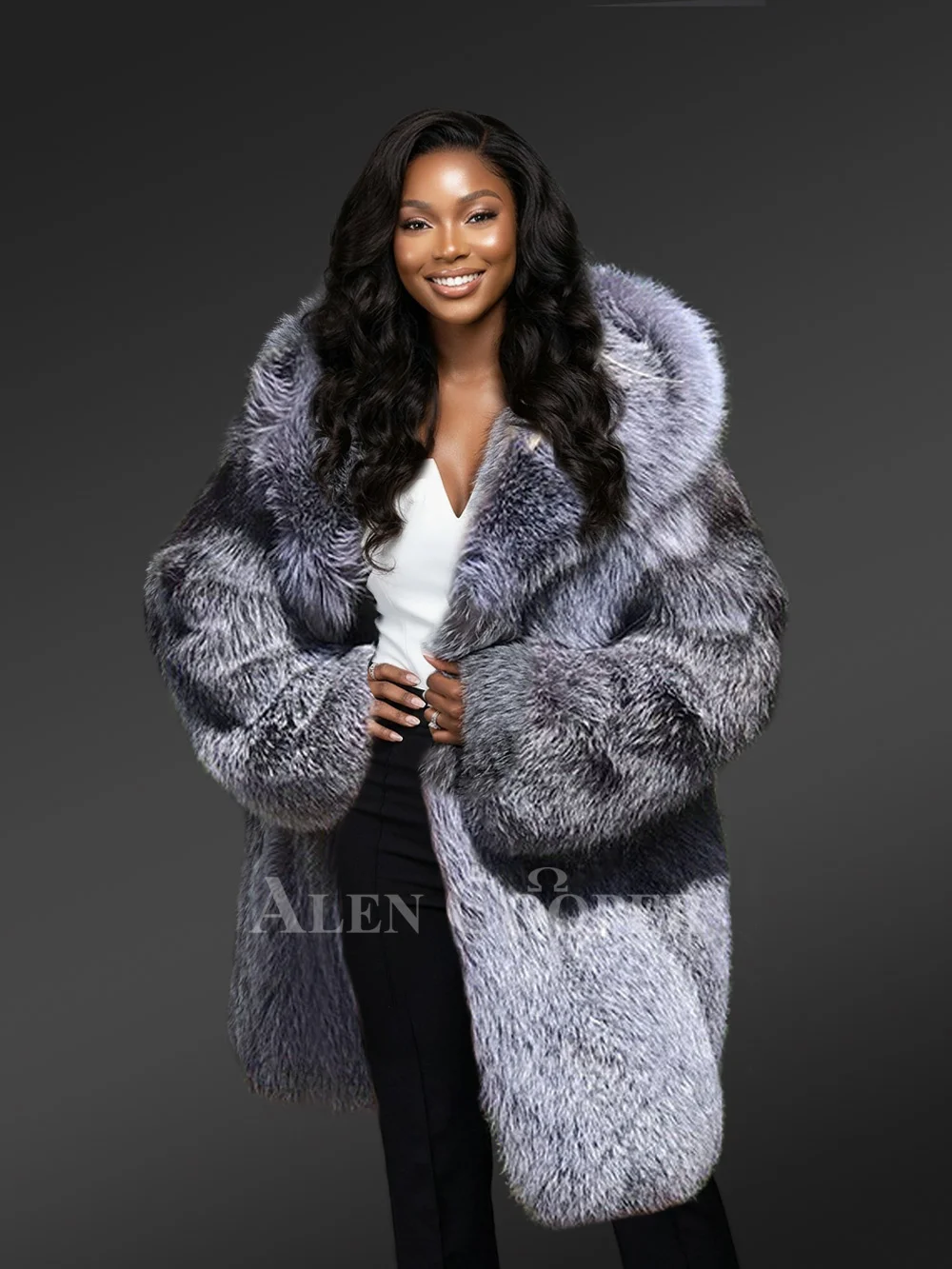 Coat in Fox Fur for Womens to Stay Toasty in Style