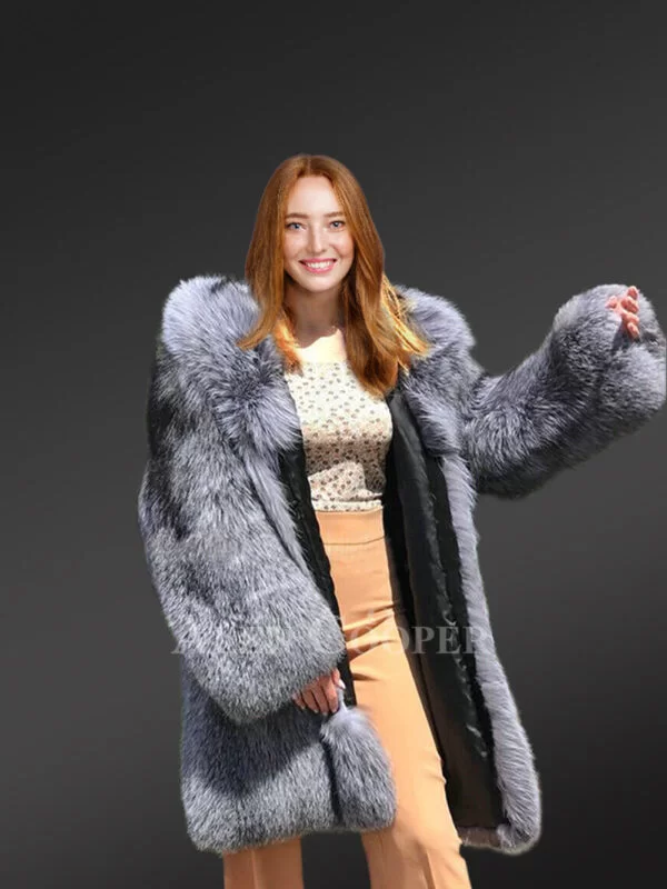 Coat in Fox Fur for Womens to Stay Toasty in Style - Image 4