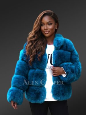 6 Rows Real Fox Fur Coat