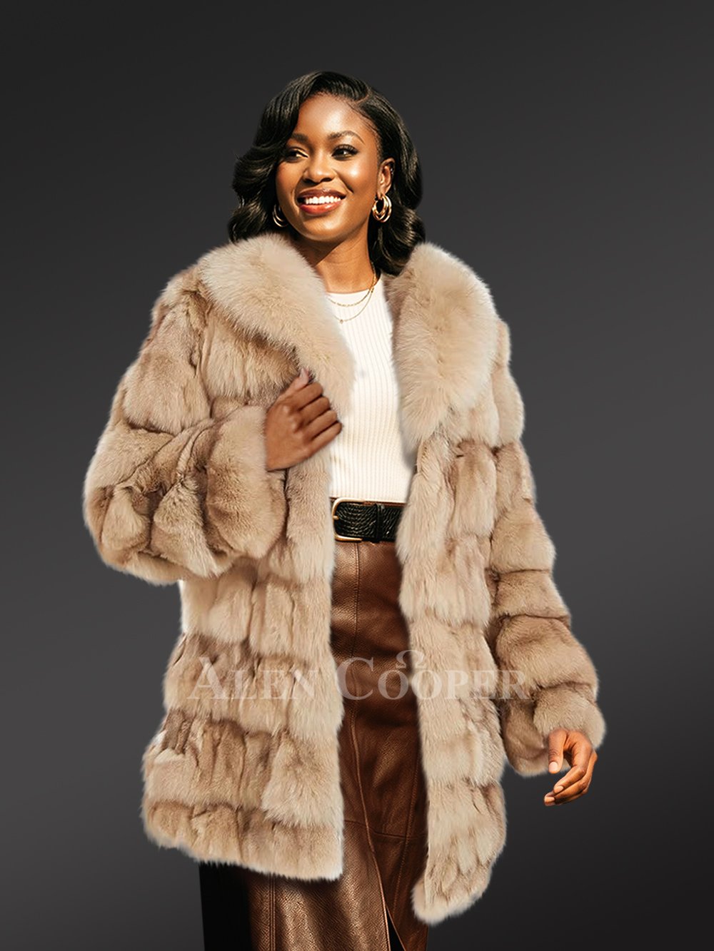 Coat in Real Fox Fur