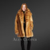 Dressy Natural Red Fox Fur Coat
