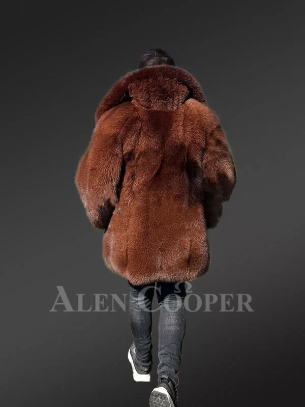 Mens Fox Fur Coat for a Sophisticated Look - Image 9