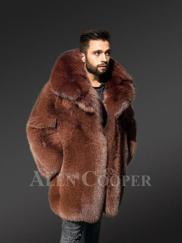 Mens Fox Fur Coat for a Sophisticated Look - Image 3