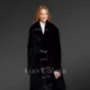 Horizontal Layered Rabbit Coat