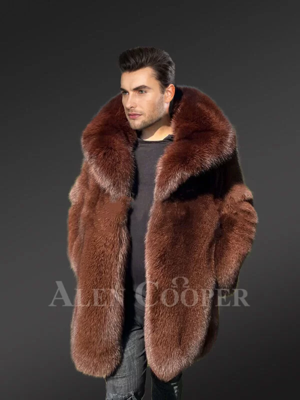 Mens Fox Fur Coat for a Sophisticated Look - Image 4