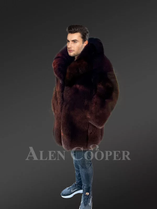 Mens Fox Fur Coat for a Sophisticated Look - Image 7
