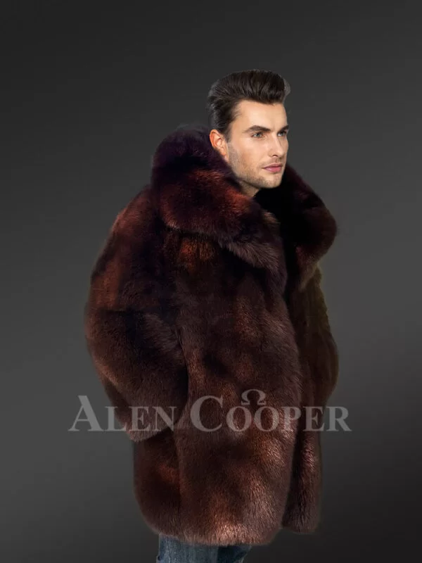 Mens Fox Fur Coat for a Sophisticated Look - Image 5