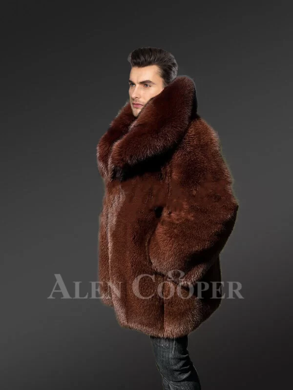 Mens Fox Fur Coat for a Sophisticated Look - Image 6