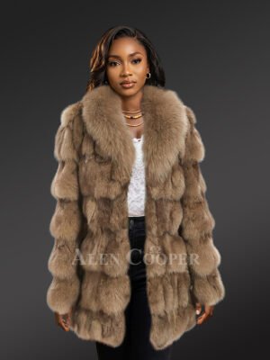 Real Fox Fur Coat for Women