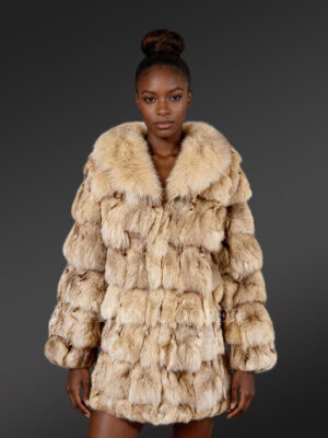 Coat in Real Fox Fur for an All-Time Glamorous Look