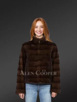 Women’s Turtle Neck Mink Coat