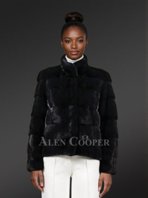 Womens Turtle Neck Mink Coat A Pure Thermal Delight