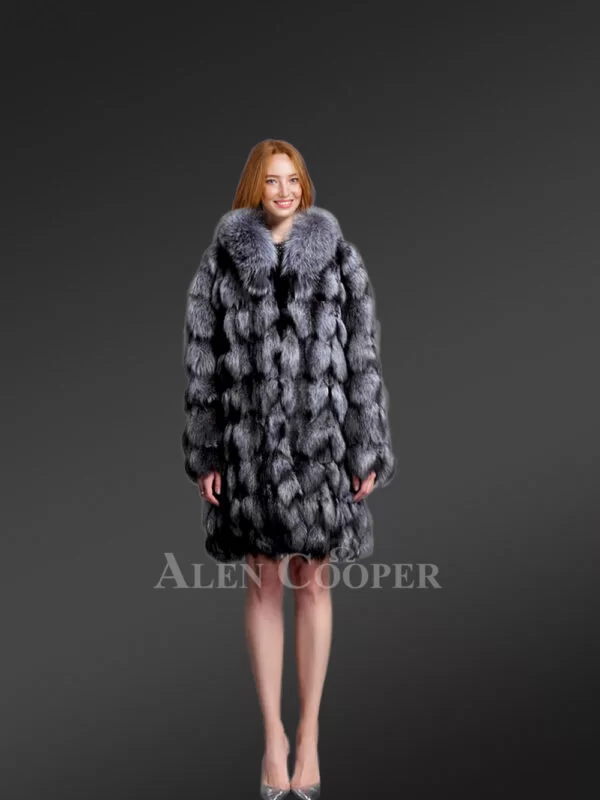 Turtleneck Fox Fur Coat to Look Majestic at All Times - Image 4