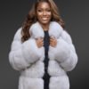 Womens White Fox Fur Coat
