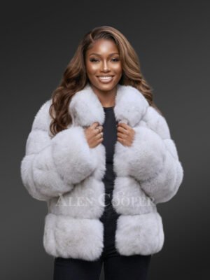 Womens White Fox Fur Coat